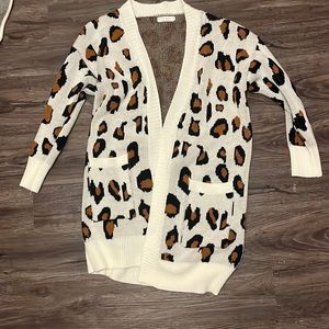 Cheetah print cardigan
